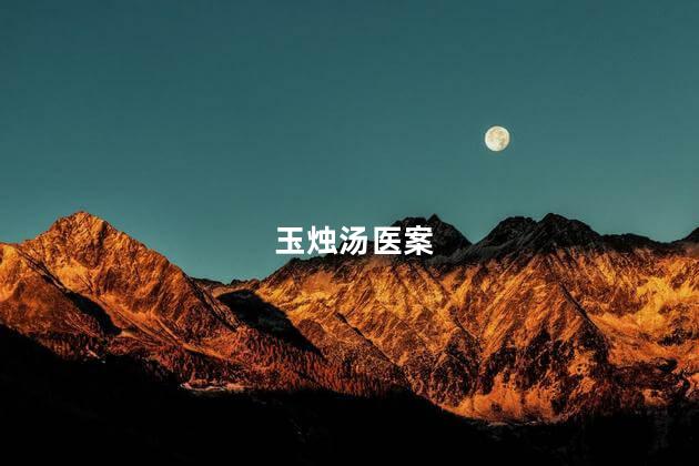 玉烛汤医案